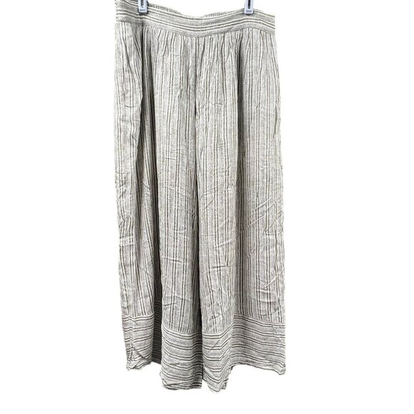 Wishlist Apparel Womens Large Boho Wide Leg Lined Pants Striped Beach Pockets‎ - Picture 1 of 14